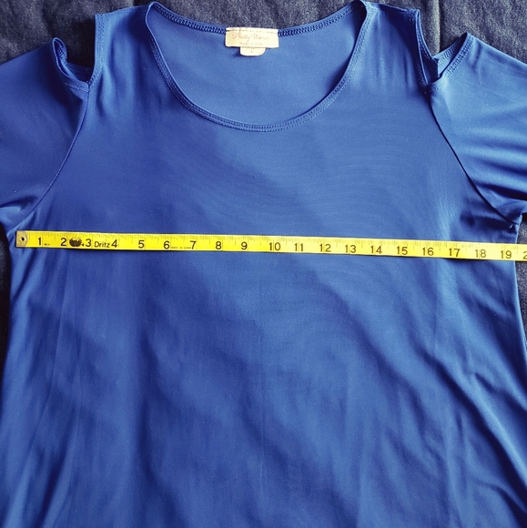 Cold Shoulder Royal Blue Easy Tunic - Picture 3 of 6